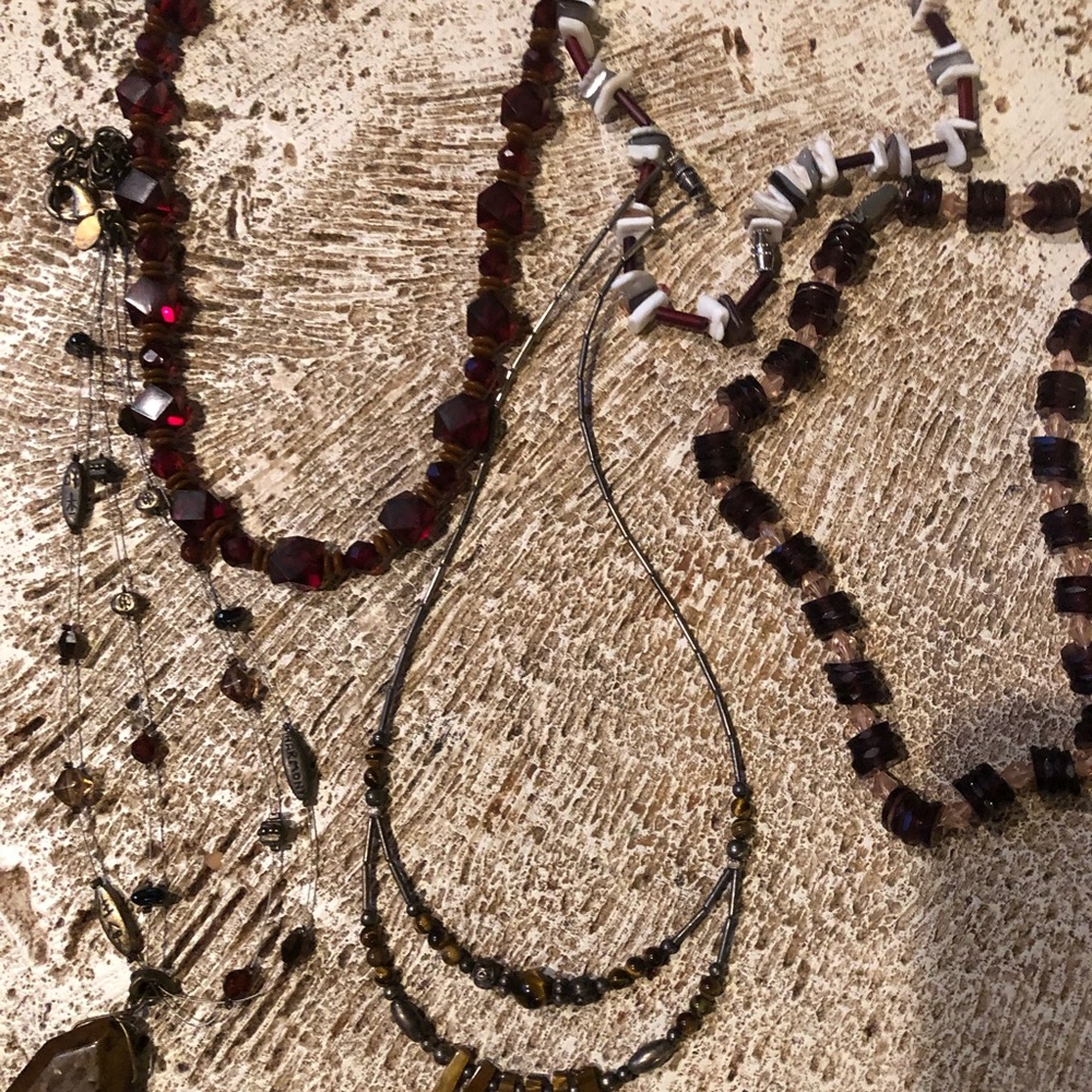 Vintage Miscellaneous Bead/Gem Necklaces (5)